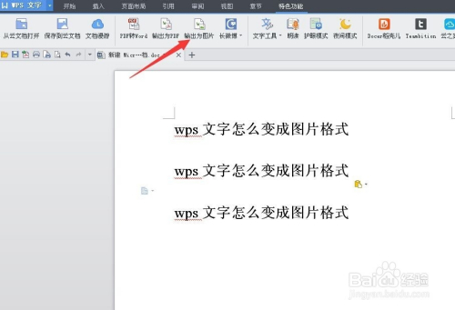 WPS文档怎么保存成图片格式？