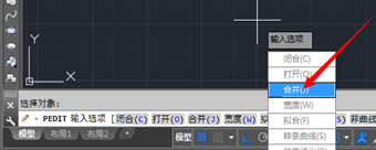 如何把CAD中的几条连续的线连成一条线？
