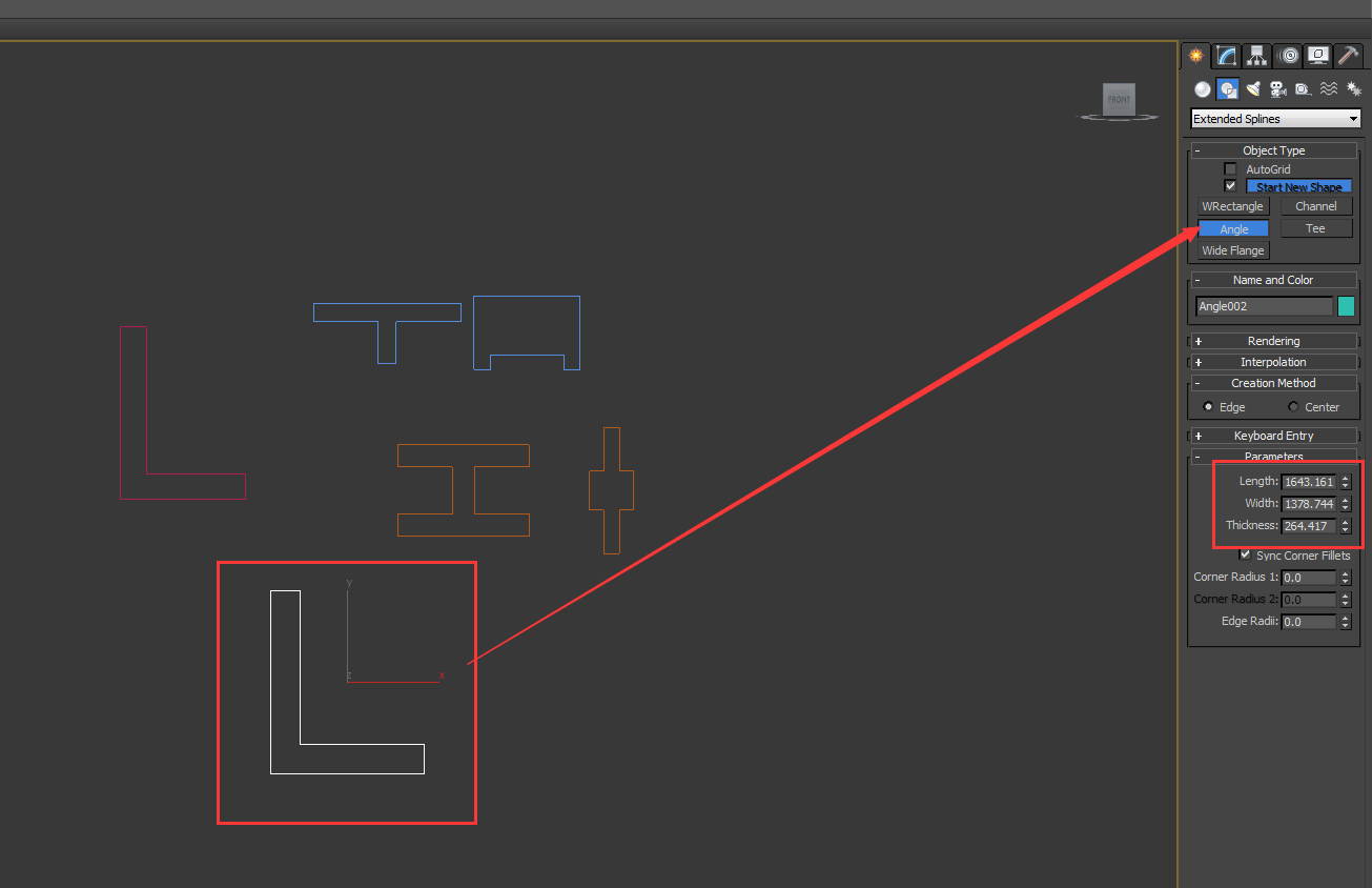 3DMax中画 l 型角钢和 工 字型角钢怎么绘制？以及长度要自由调整