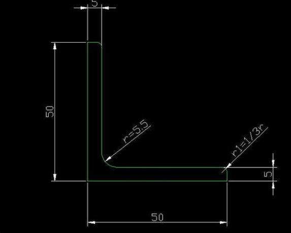 角铁在图纸上的画法图片