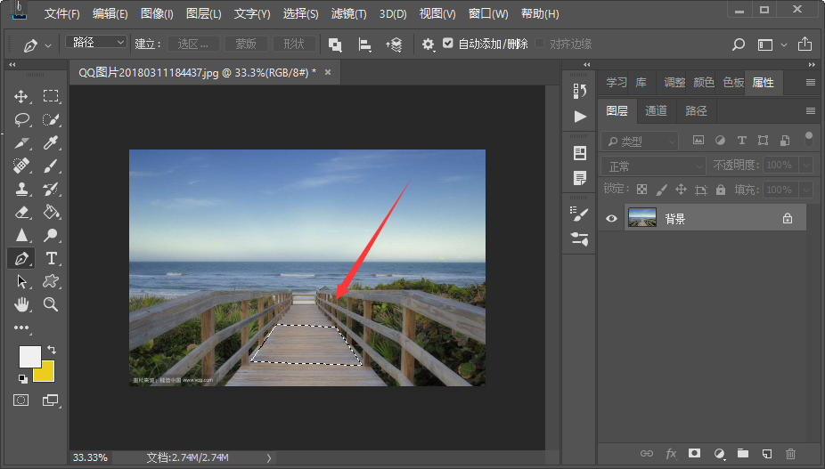 ps路径怎么描虚线