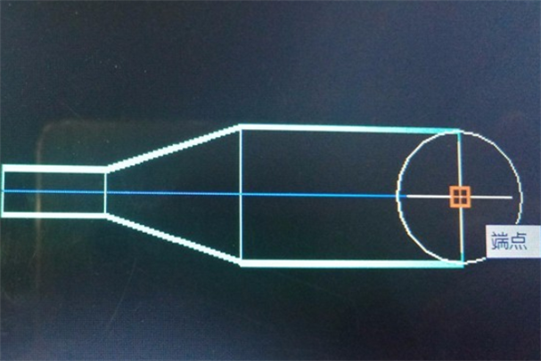 cad画大小头变径怎么画6