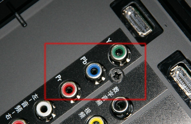 机顶盒上视频分量输出ypbpr口怎么用