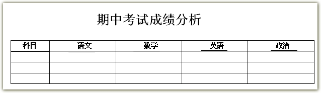 Word表格的表头横线怎么设置？