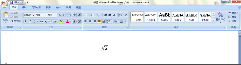 Word07中根号怎么输入？