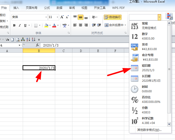 word表格设置日期出现数字,双击数字才会显示日期?