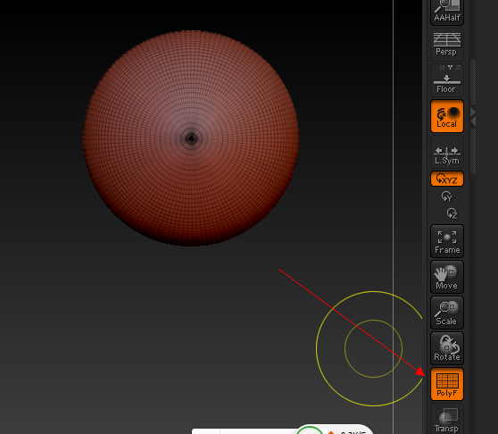 如何让ZBrush模型显示网格线？