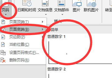 在Word中怎样上设置页脚？第一节和第二节的页码要设置的不同．？