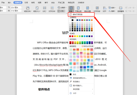 WPS文档怎么去掉背景？