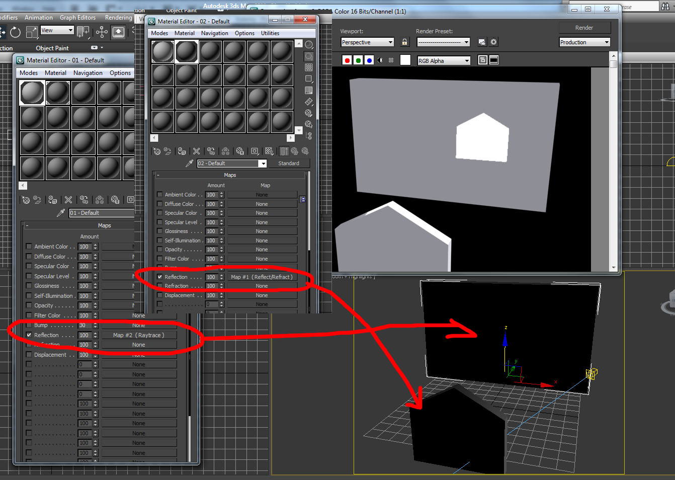 3dmax如何反射灯光?