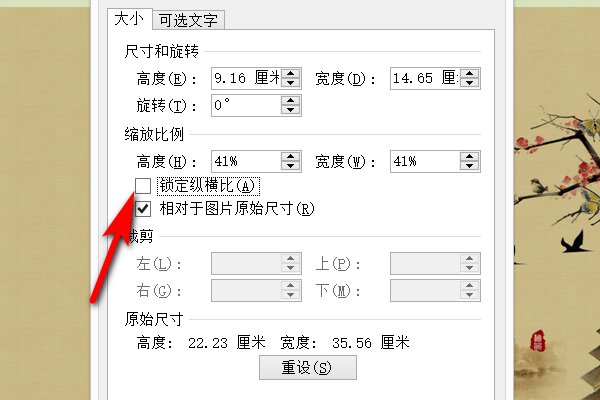 把照片复制到word里,怎么调整成2寸大小?