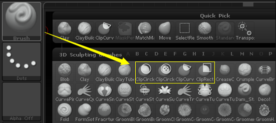 ZBrush中的clip切割笔刷怎么使用？