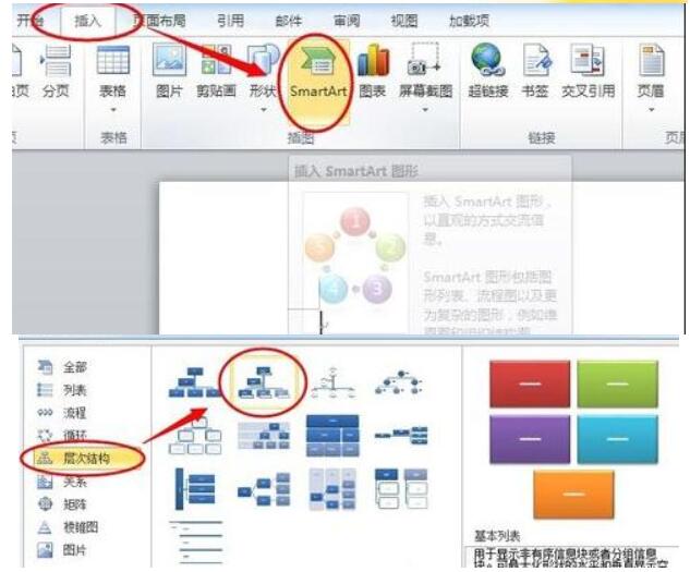 Word怎么没有smartart怎么做组织结构图？