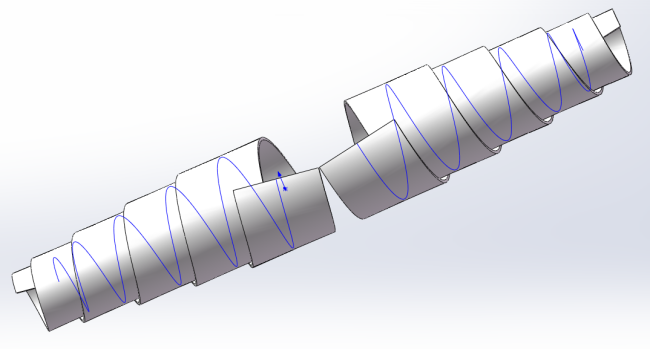solidworks中这种弹簧怎么画?