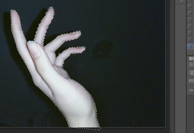 ps手怎么扣出来?