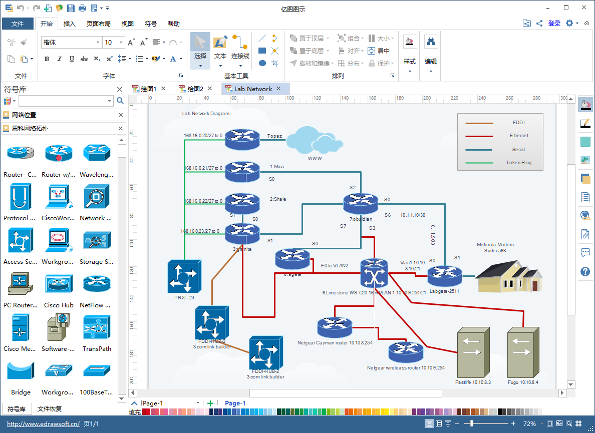 另外,你用亿图图示画好的网络拓扑图还可以直接导出到word,ppt,excel