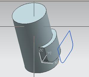 ug70如何在圆柱体圆弧面创建凸垫