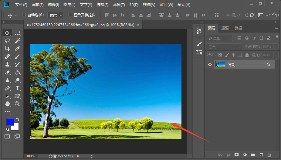 ps画布扩大怎么让背景与原来一样