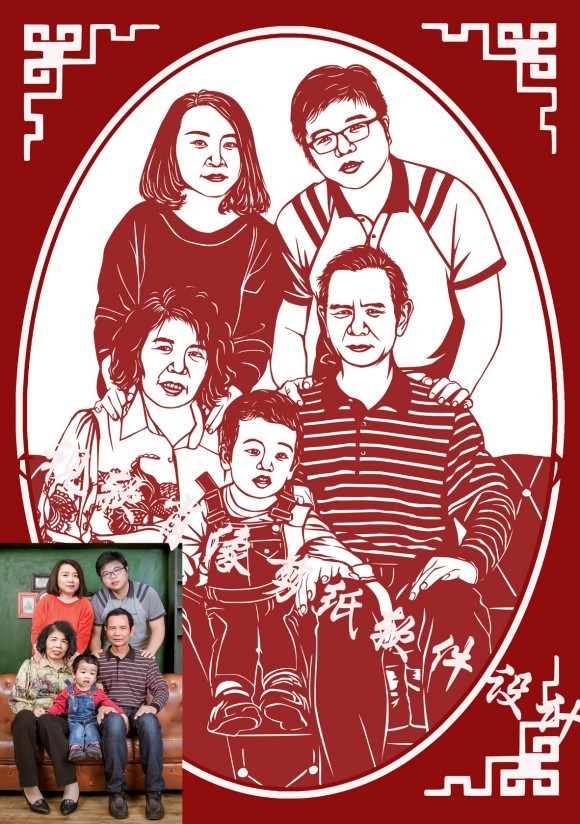 怎么用ps把照片变成剪纸(人物).求高手帮忙~?