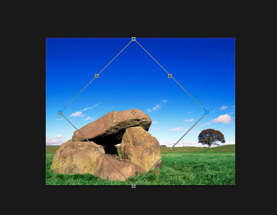 Photoshop怎样把照片制作成菱形？