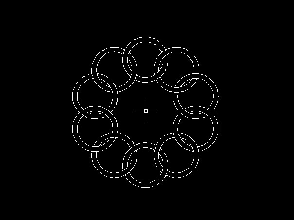 cad如何画两个圆分别叠加? 如图?