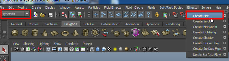 Maya 怎么制作物体上的火？