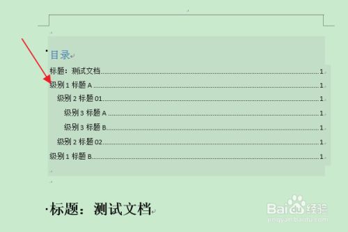 Word怎么删除目录框？