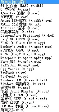 怎么用Adobe Audition支持什么格式？