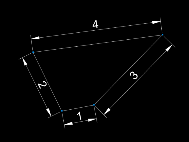 不規則四邊形知道每個邊長在cad裡面怎麼畫出來啊