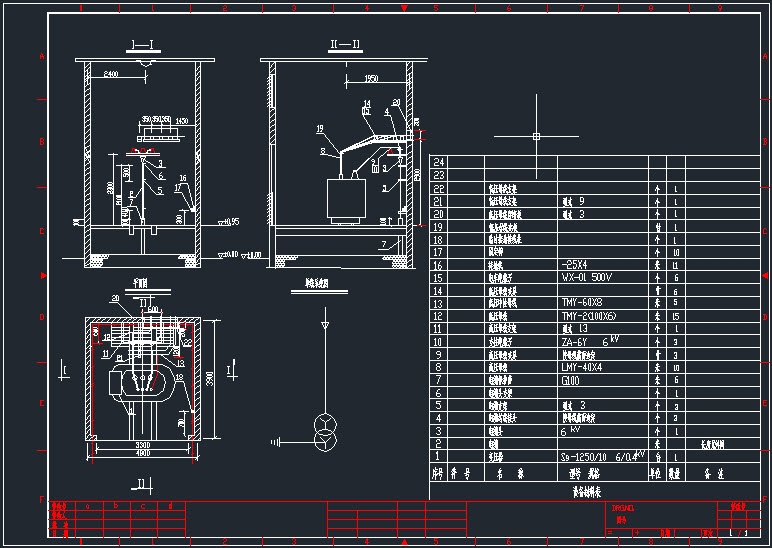 哪里可以下载10kv箱式变压器cad图纸?