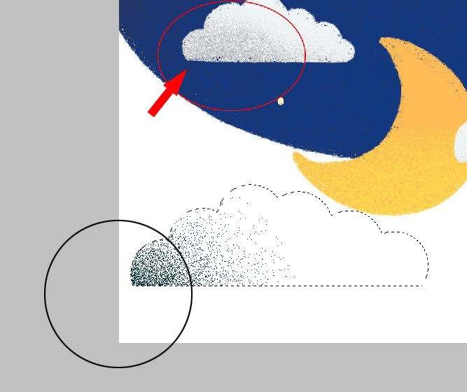 PS里面怎么做出这种插画感觉的喷砂效果？