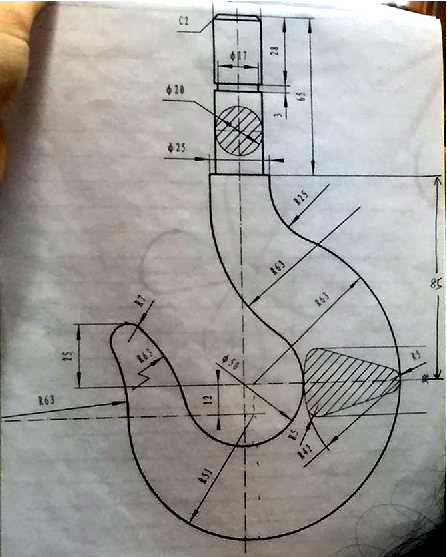 cad虎头钩子怎么画详细步骤