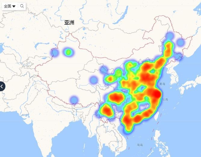 这种地图热力图是怎么画出来的