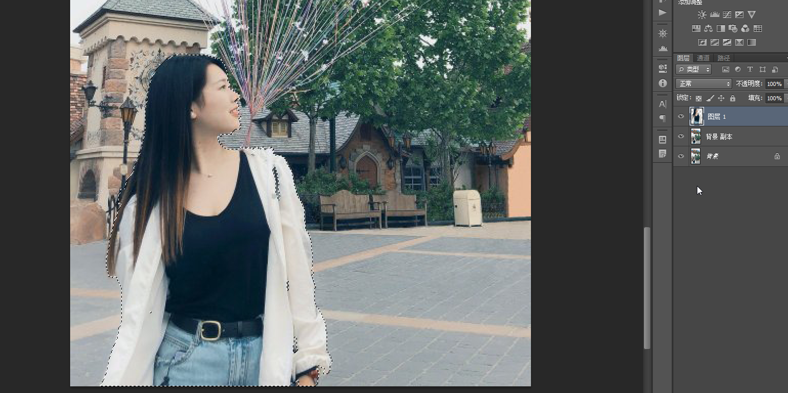 PS 如何去除图片中的人物？