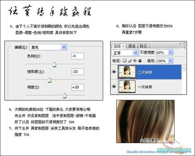 PS把漂亮的mm照片转唯美手绘简单教程