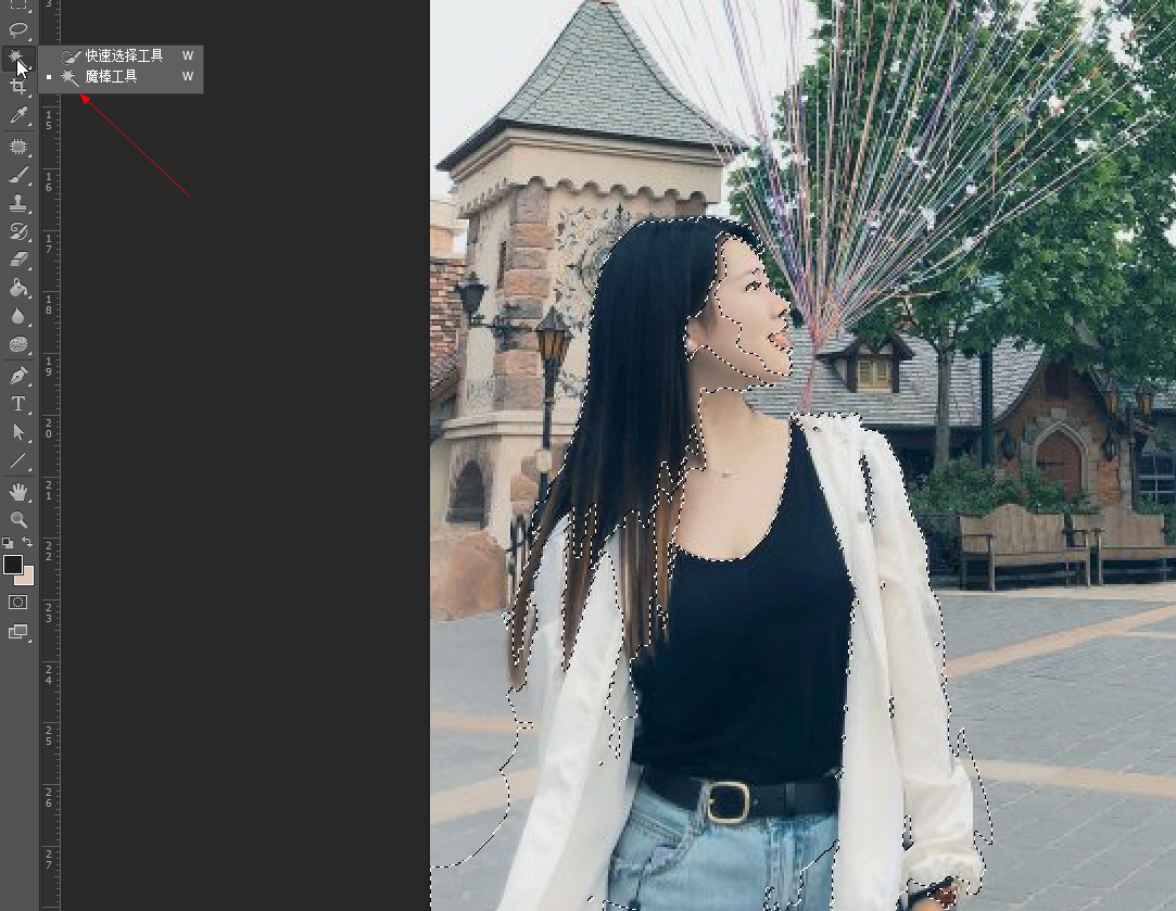 PS 如何去除图片中的人物？