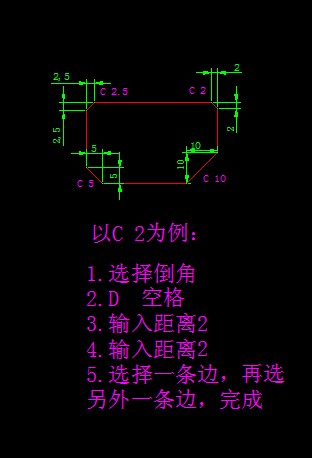 机械制图倒角C2图片