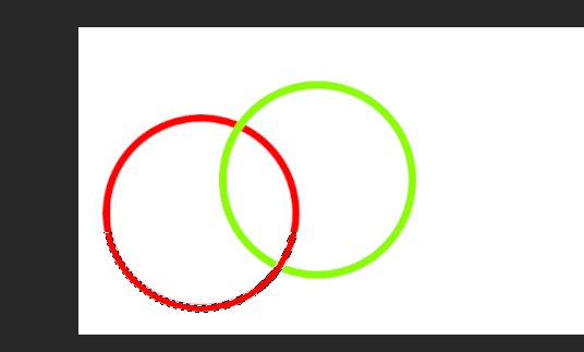 ps怎么把两个圆圈套起来