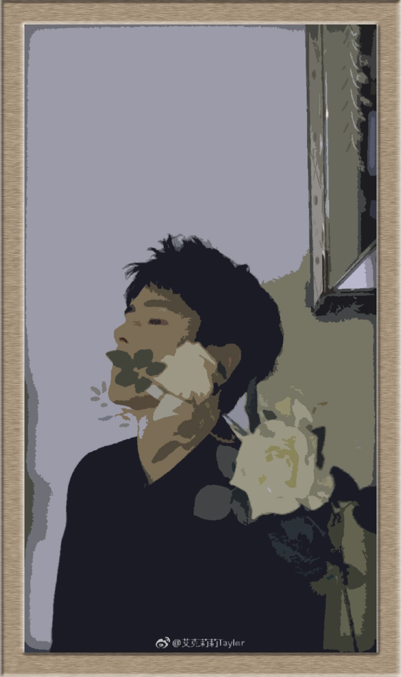 版画头像黑白木刻ps