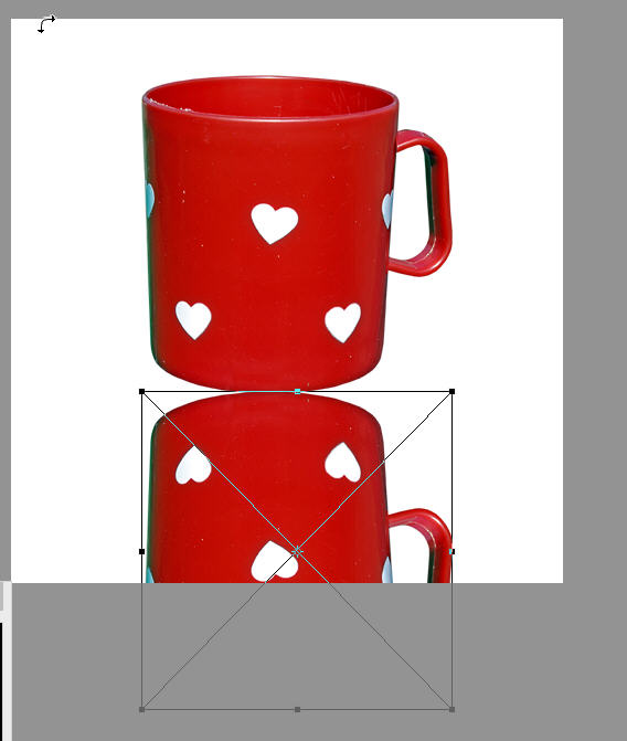 谁知道ps杯子类的倒影怎么弄?