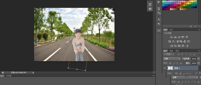 在Photoshop中怎样给图片换背景图片？