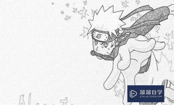 ps如何把图片处理成线条图?