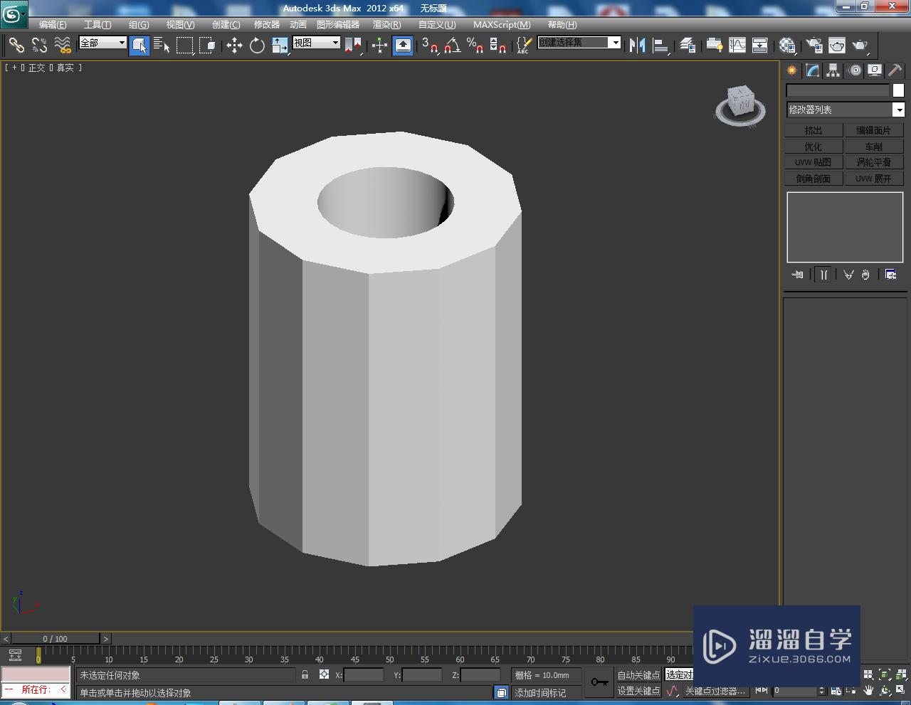 3DMax如何制作镂空圆形十二边柱？