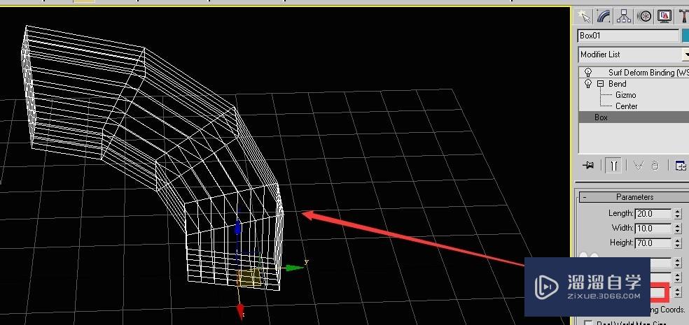 3DSMax中物体中段数设置对弯曲影响效果实例