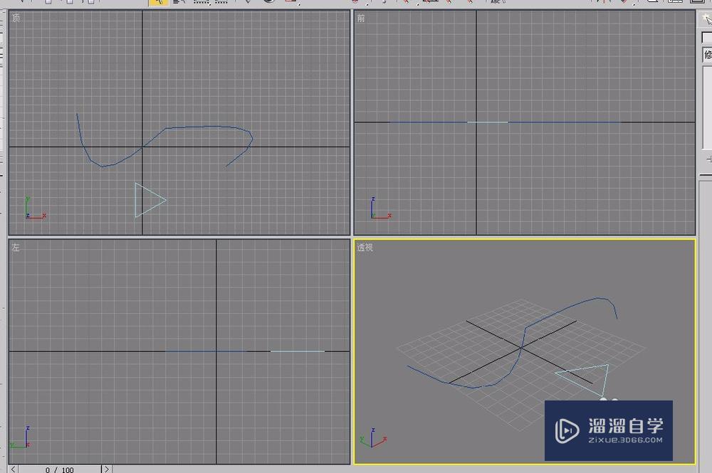 3Ds Max通过放样制作截面三角形几何体(二)