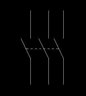 cad三相電源開關符號繪製步驟?