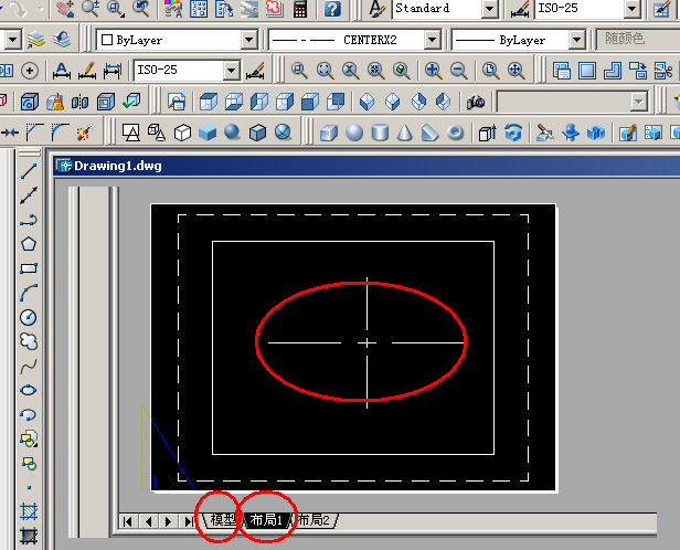 CAD图纸空间虚线出现问题
