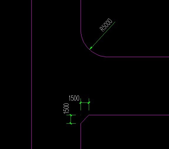 中望cad道路倒角怎么用