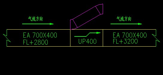 风管45度任意弯画法图片
