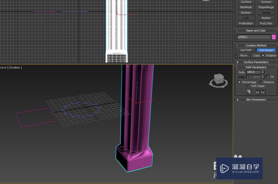 3DMax中怎么做罗马柱？